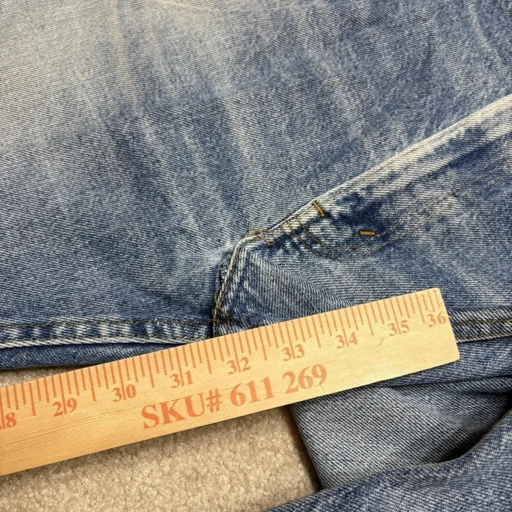 Vtg 70s Levis Jeans Mens 36x32 Blue Relaxed Straight Denim Pants Talon Zip Faded